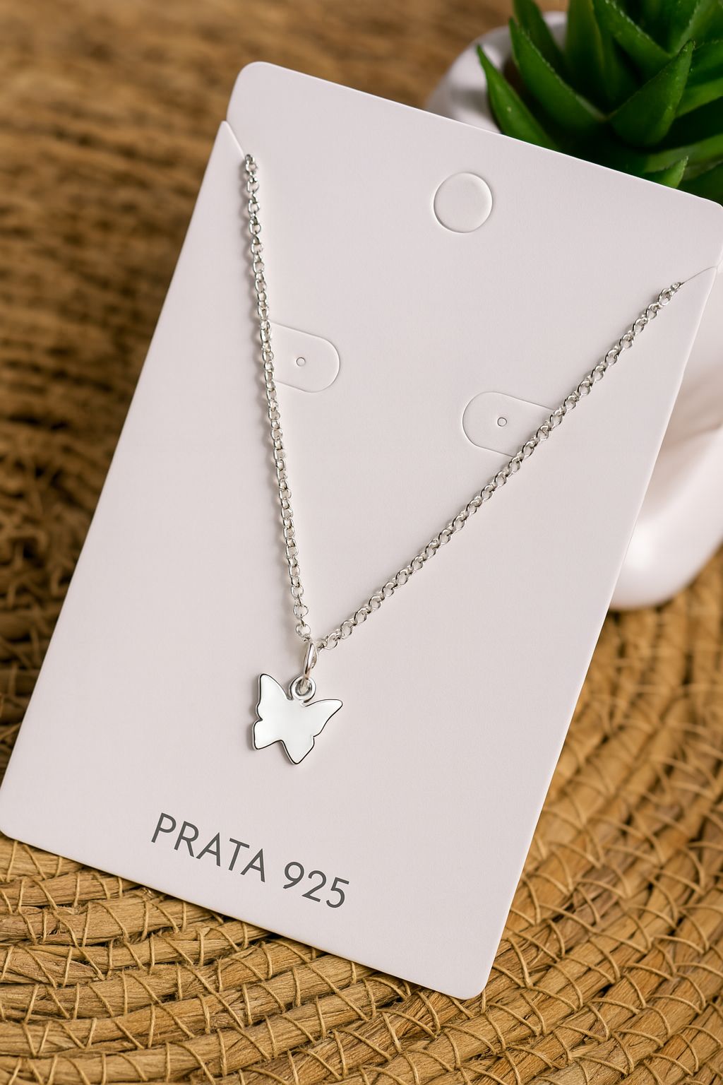 Colar de Prata 925 Mini Borboleta