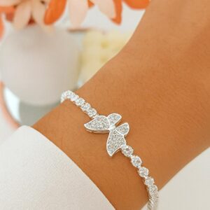 PULSEIRA BORBOLETA CRAVEJADO CRISTAL