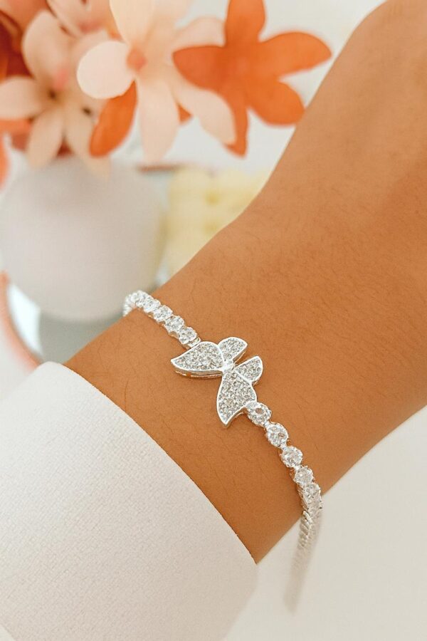 PULSEIRA BORBOLETA CRAVEJADO CRISTAL
