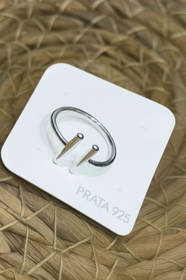 Anel de Prata 925 Fios Minimalistas Regulável