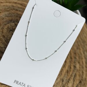 Pulseira de Prata 925 Veneziana com Bolinhas