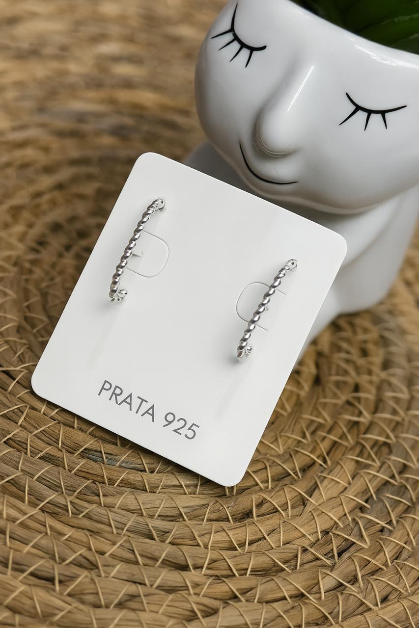 Brinco de Prata 925 Ear Hook Torcido