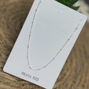 Colar de Prata 925 Veneziana com Bolinhas