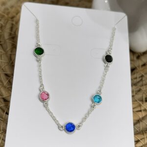 Pulseira de Prata 925 Zircônias Multicolor