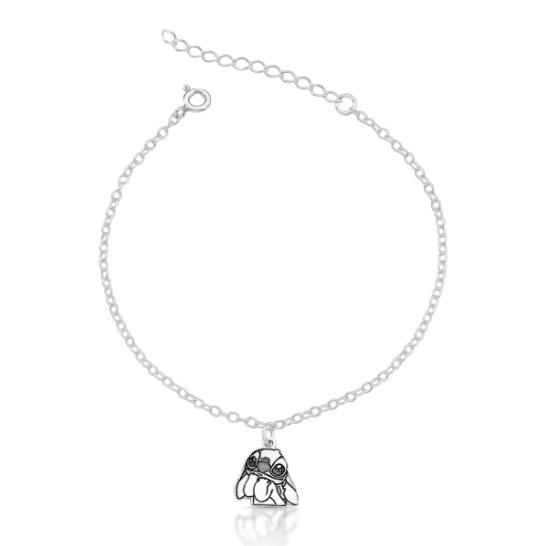 Pulseira do Stitch Fofinho de Prata