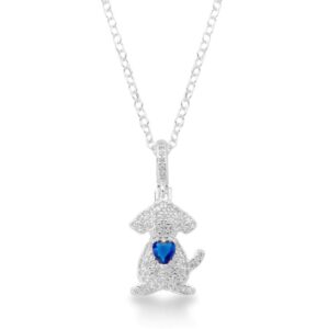 Gargantilha Portuguesa Fio 040 Dog Azul de Prata