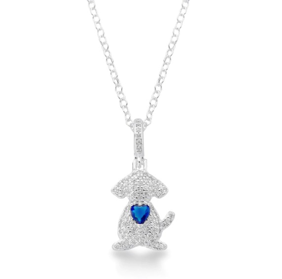 Gargantilha Portuguesa Fio 040 Dog Azul de Prata