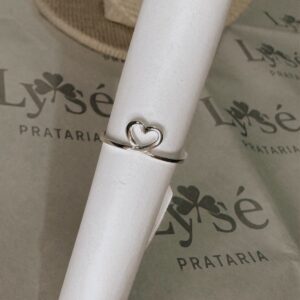 Anel de Prata 925 Coração