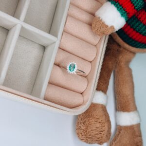 ANEL SOLITÁRIO OVAL TURMALINA